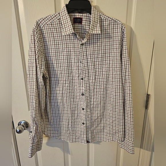 Untuckit Mens Long Sleeve Slim Fit Wrinkle Free Button Up Shirt Size L - Picture 1 of 5